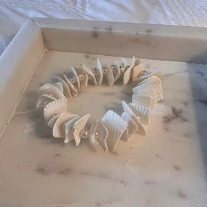 Iridescent Bead & Shell Bracelet